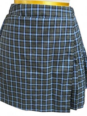 wild fable Blue and Black Plaid Mini Skirt